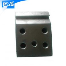Front view of a steel Q345 machined and hot dip galvanized part