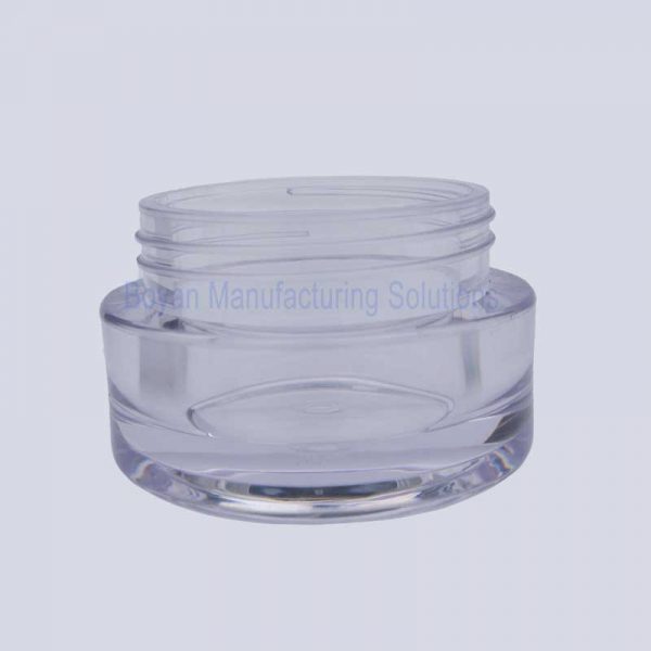 custom acrylic cosmetic jar side view