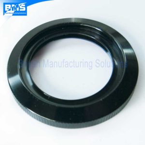 black anodized aluminum retaining ring for camera lens