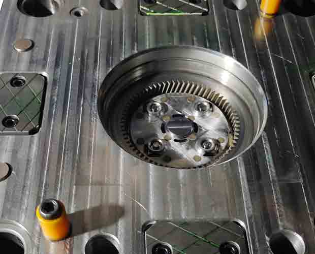 injection mold for the helical gear