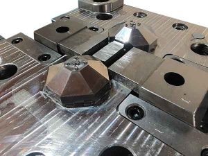 injection mold core for lego part close view