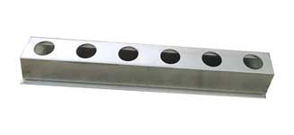 A part machined from anodized aluminum extrusion