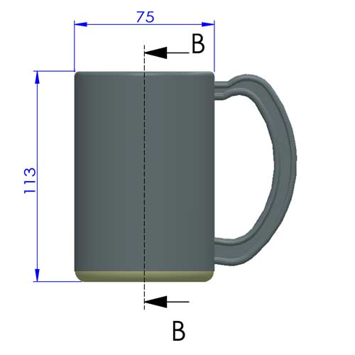 Double wall plastic mug with handle - Boyan Manufacturing Solutions