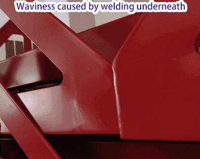 waviness caused by welding