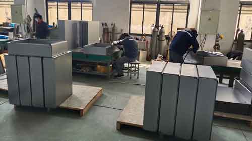 welding area sheet metal factory