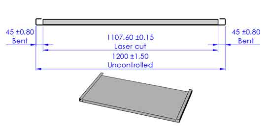 related dimensions in sheet metal parts