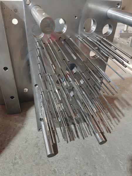 Ejector pins in a mold