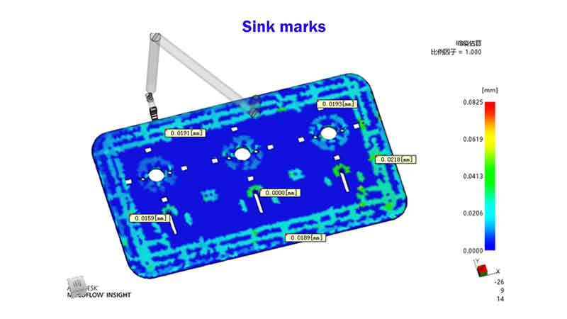 mold flow analysis, sink marks