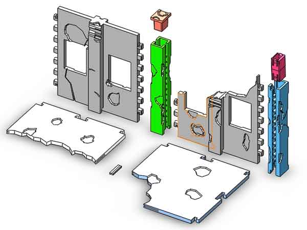 Design of detachable modular terrain