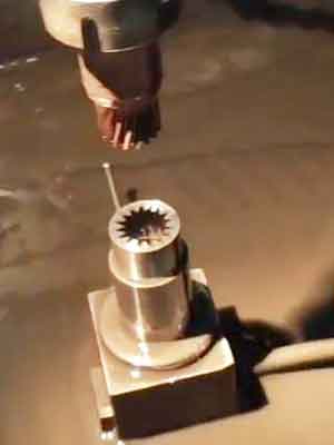 Helical mirror finish EDM to produce helical teeth