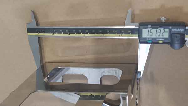measuring sheet metal parts with a caliper