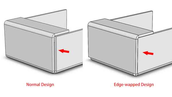wrapped edge design for sheet metal bending