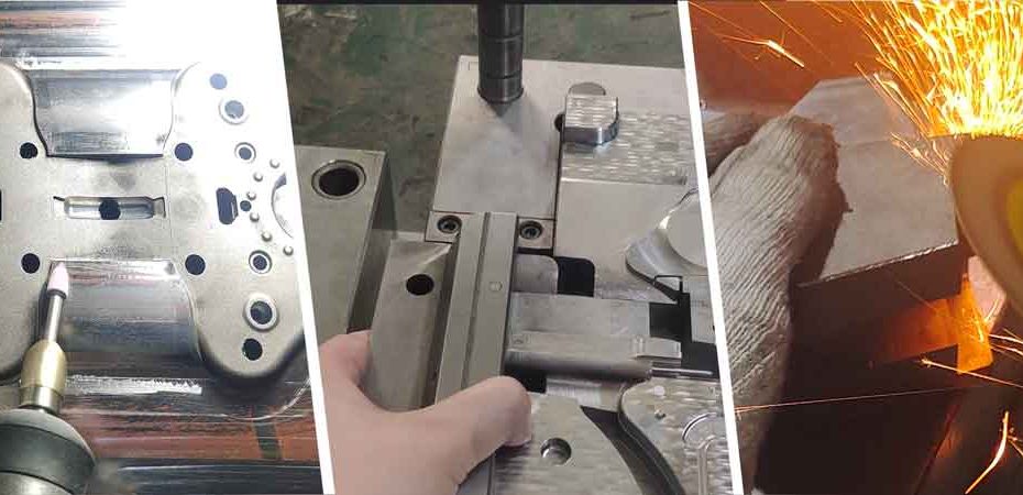 manual fitting in injection mold mount