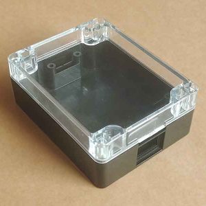 weatherproof custom plastic enclosure with clear cover