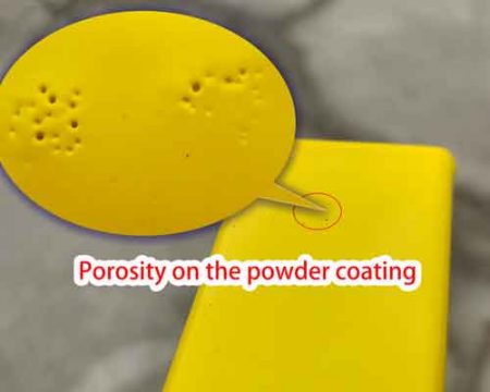 Porosity on powder coating