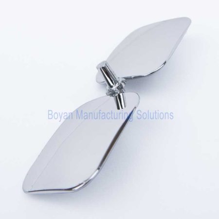 chrome plated wide reflective mirror