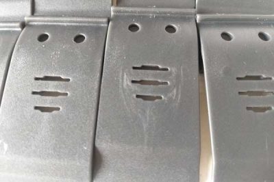 silver streak on a PC plastic part